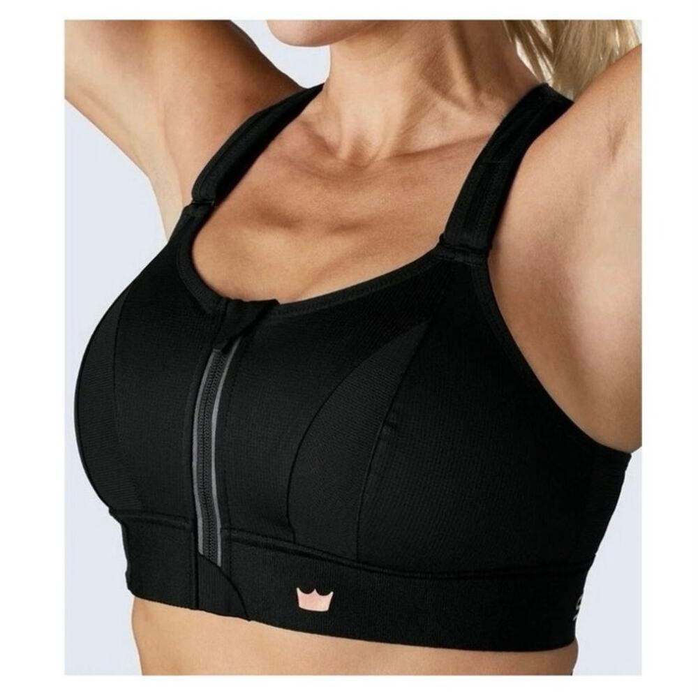 Womens SheFit Ultimate Sports Bra®High Impact Black Size 2 Luxe/2X EUC!